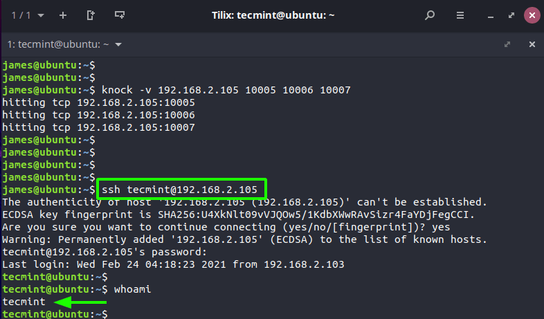 Connect to Server Using Knockd