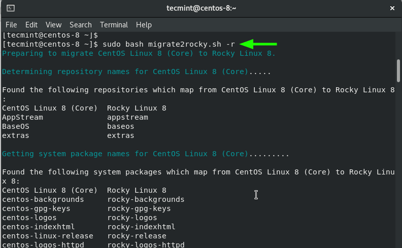 Migrar de CentOS 8 a Rocky Linux