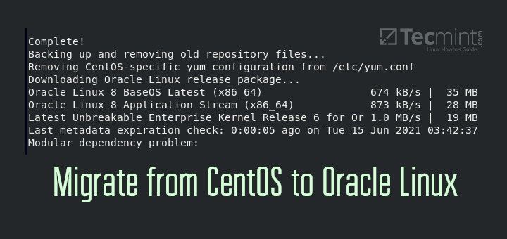 Migrate from CentOS to Oracle Linux