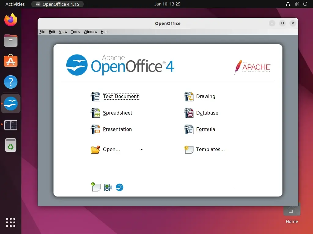 OpenOffice in Ubuntu