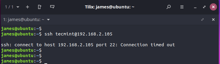 SSH Connection Timeout