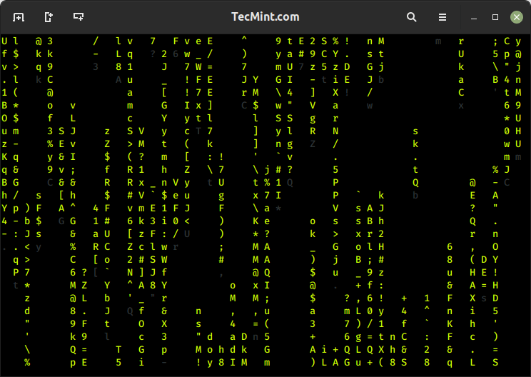 Show Animated Matrix Like Text in Linux
