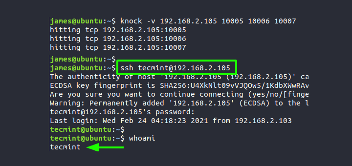 Udvej stavelse Børns dag How to Use Port Knocking To Secure SSH Service in Linux