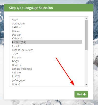 Akaunting Language Selection