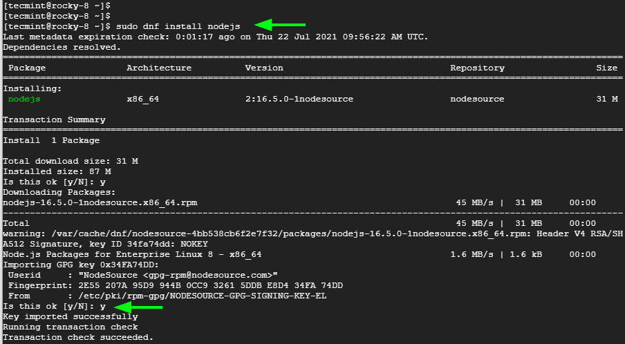 Install NodeJS from Nodesource