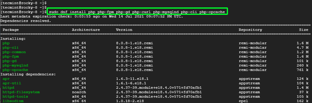 Install PHP on Rocky Linux