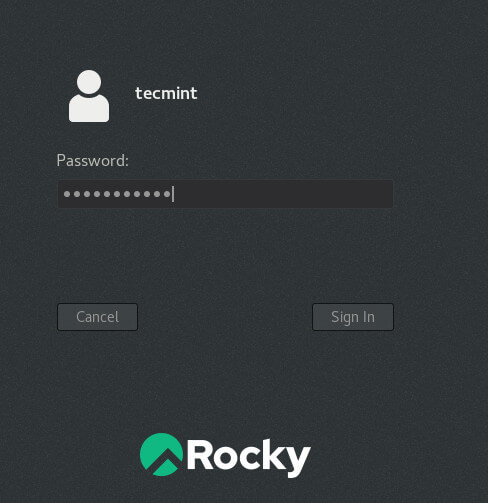 Rocky Linux Login