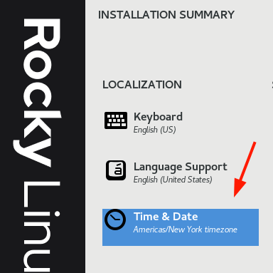 Rocky Linux Time and Date