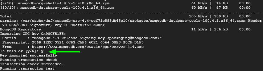 Import MongoDB GPG Key