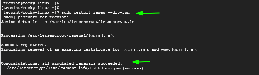 Renew SSL for Apache on Rocky Linux