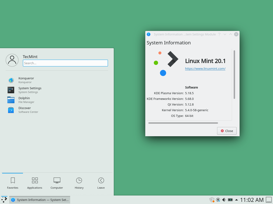 Running KDE Plasma in Linux Mint