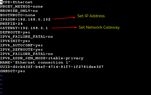 Configure Static IP in RHEL Systems