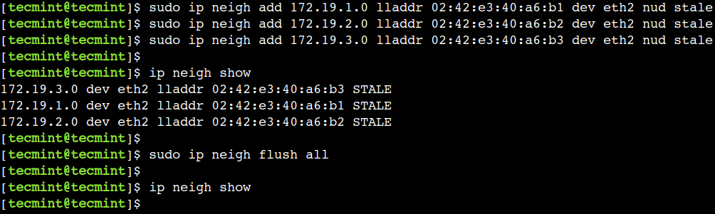 Flush ARP in Linux
