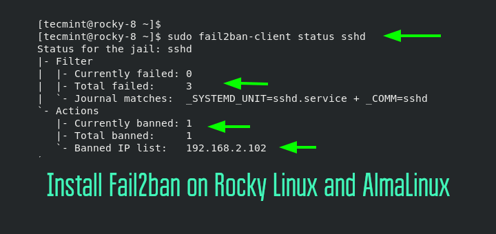 Install Fail2ban on Rocky Linux and AlmaLinux