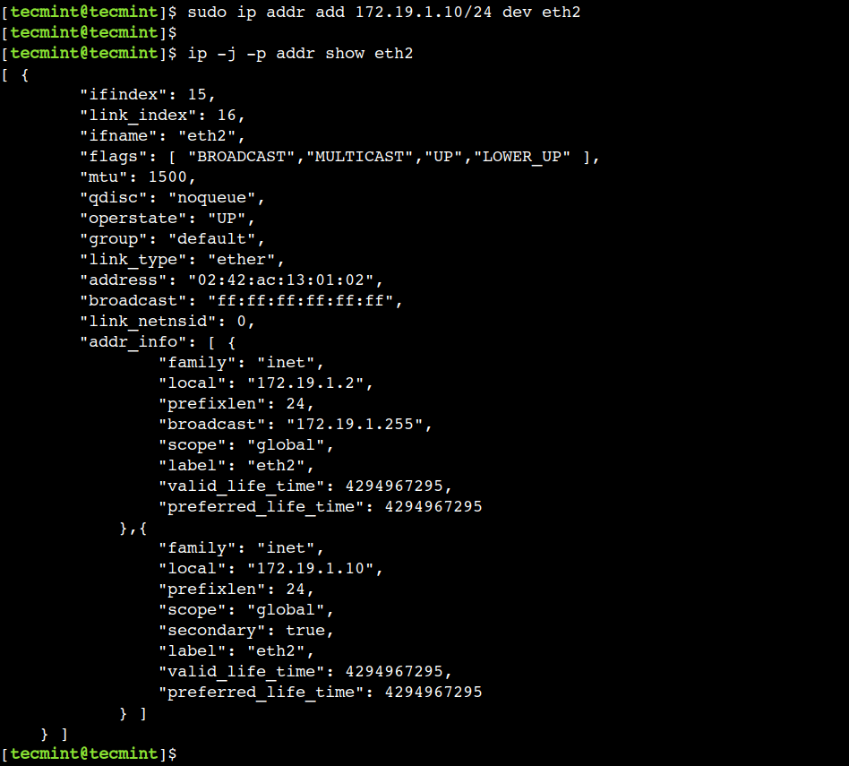 Temporary Set IP Address in Linux