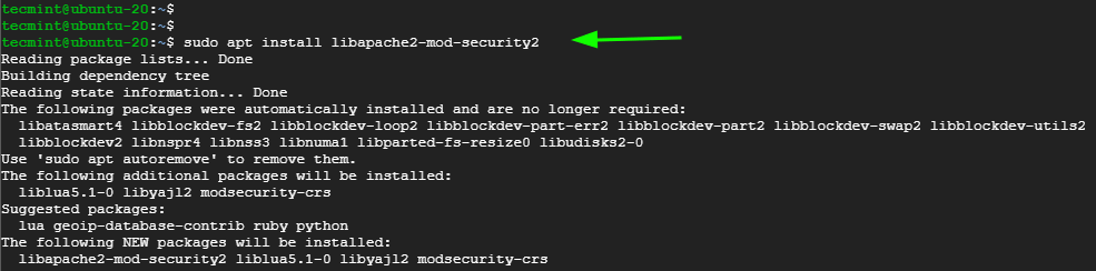 Install ModSecurity on Ubuntu