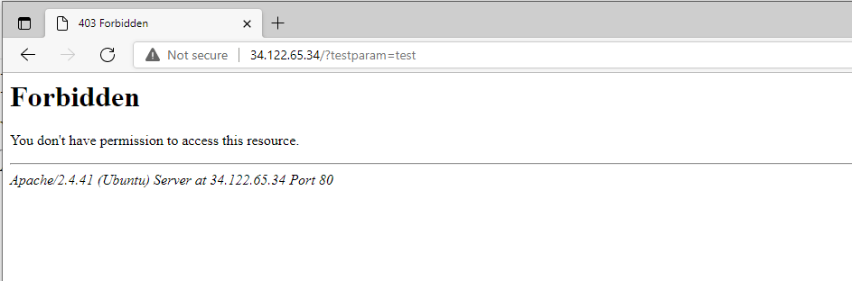 ModSecurity 403 Forbidden Error