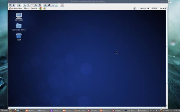 Running Linux Desktop Using VNC Browser