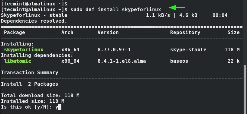 Install Skype Rocky Linux and AlmaLinux