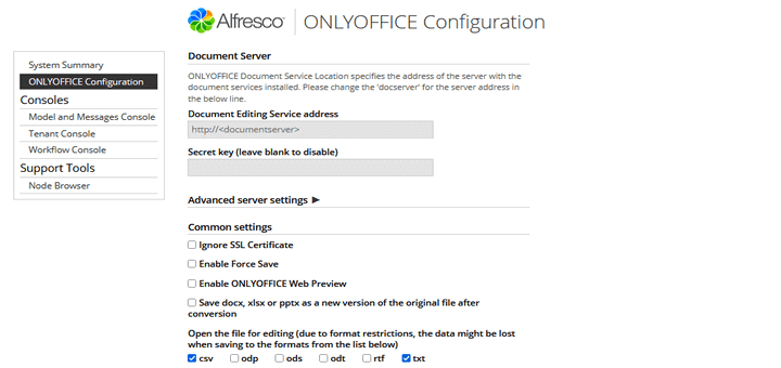 Integrate ONLYOFFICE Docs with Alfresco Ubuntu