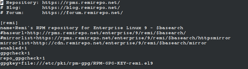 Remi Repo Configuration