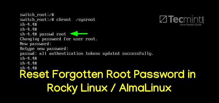 Reset Root Password in Rocky Linux andAlmaLinux