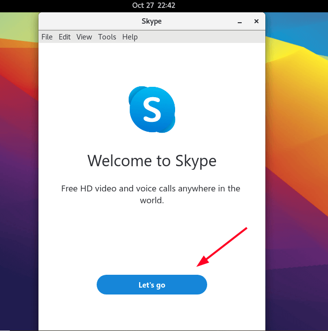 Welcome Skype Window