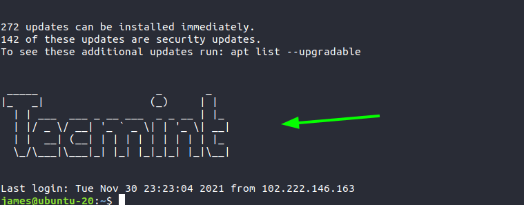 SSH MOTD Message