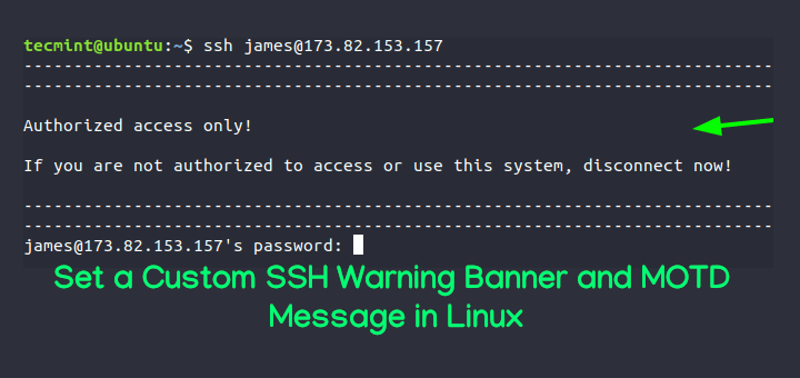Set SSH Warning Banner in Linux