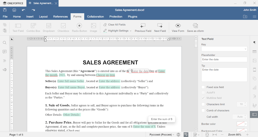 Add Form Fields and Properties