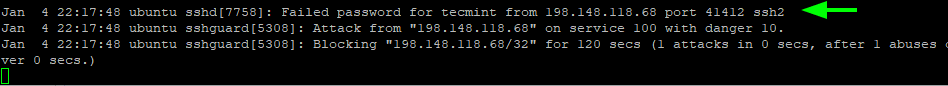 Check SSH Brute Force Attacks