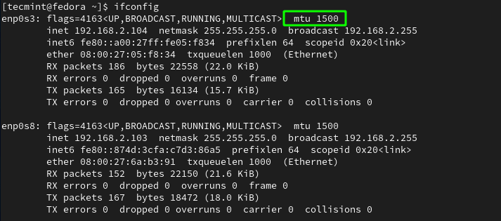 Check Network MTU in Linux