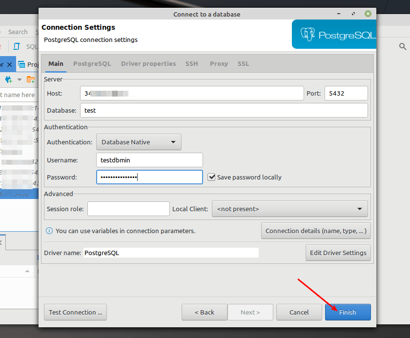 Database Connection Finish