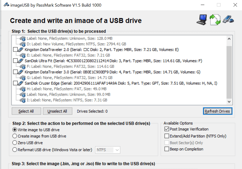 Scrittore ImageUSB