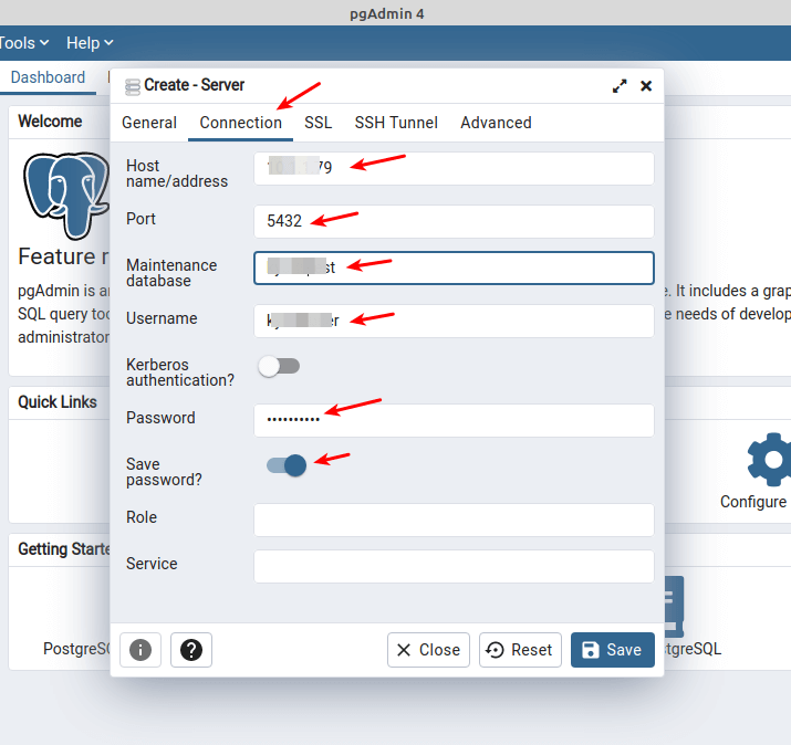 Add Database Connection Settings