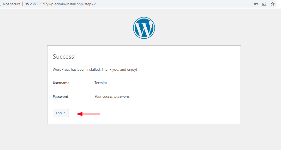 WordPress Admin Login