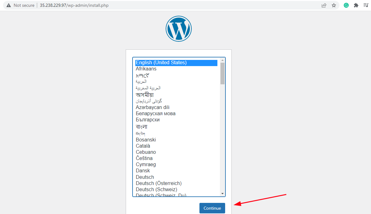 WordPress Installation Wizard