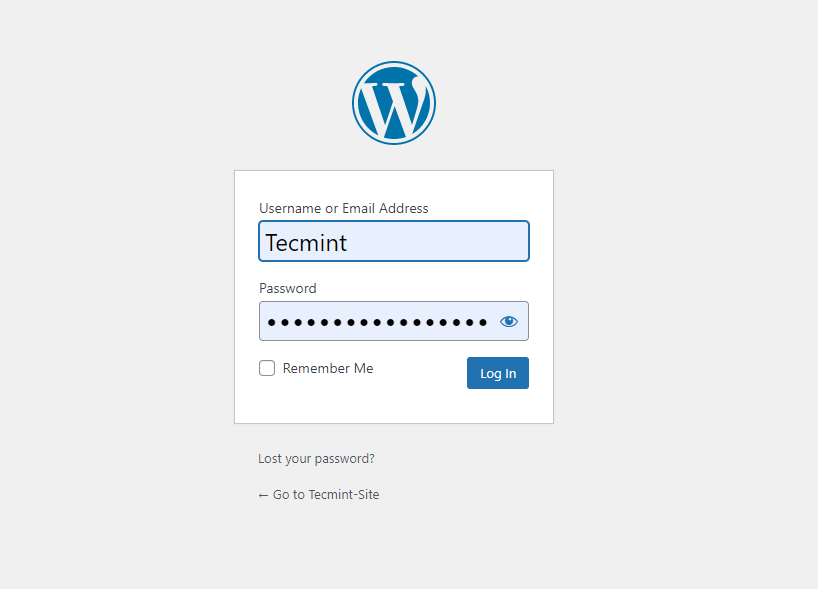 WordPress Login