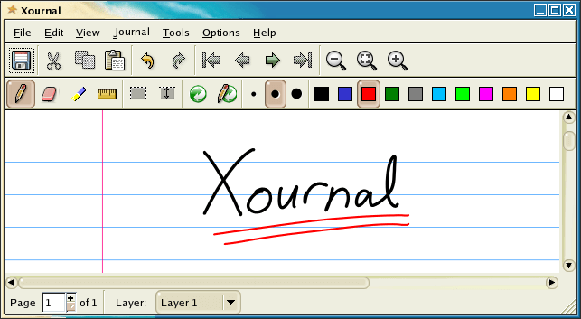 Xournal - Sketching Tool for Linux