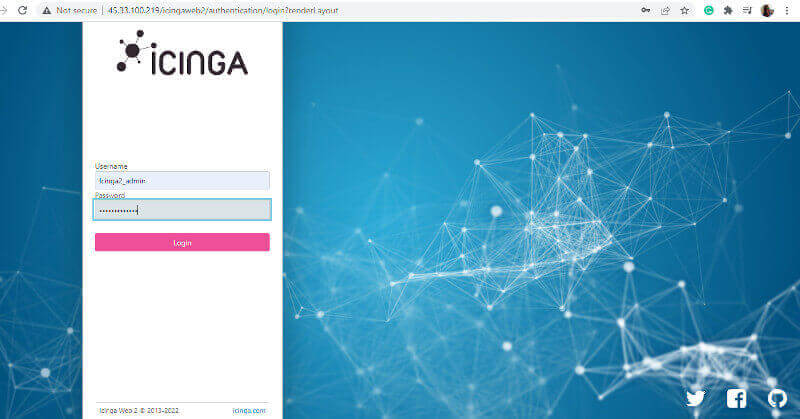 Icinga Admin Login