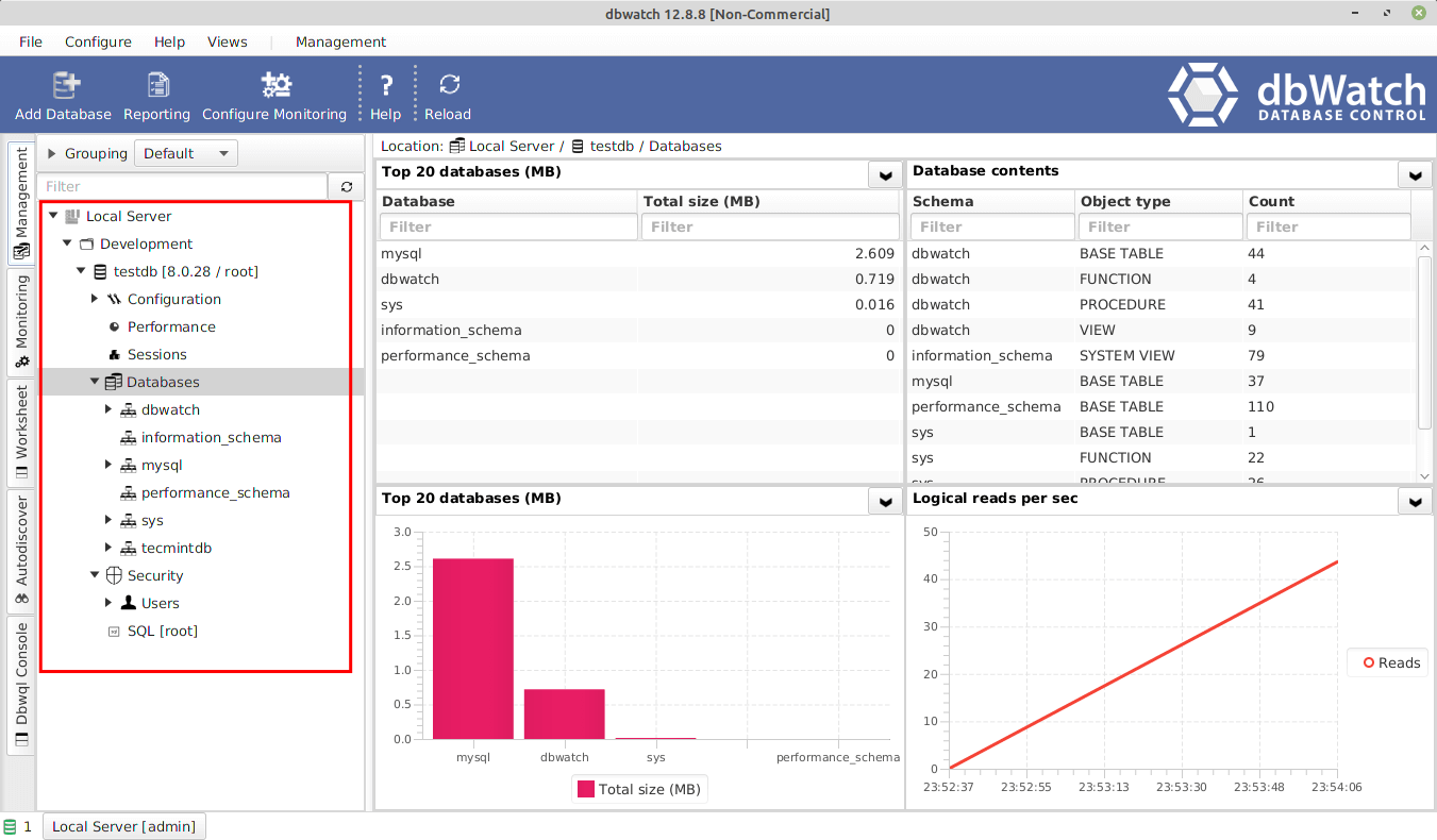 Monitor MySQL Database Using dbWatch