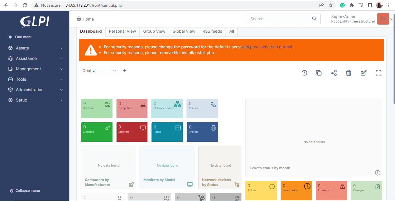 GLPI Dashboard