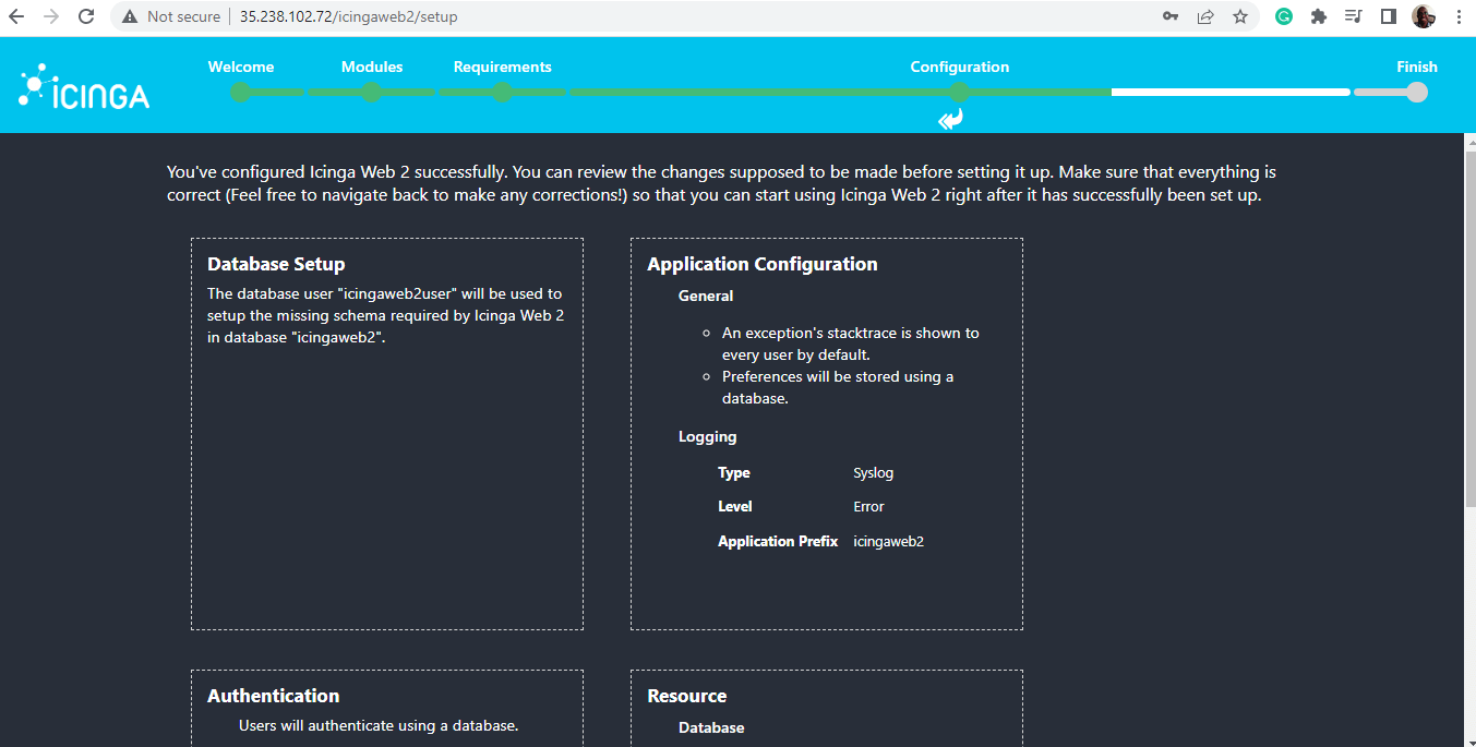 Icinga2 Configuration Summary