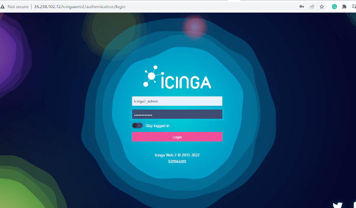 Icinga2Web Admin Login