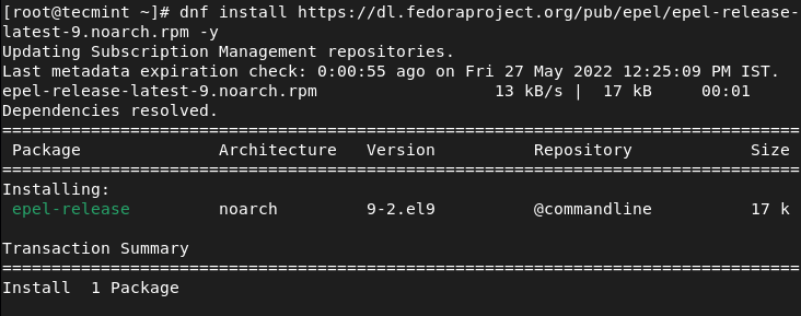 Install EPEL in RHEL 9