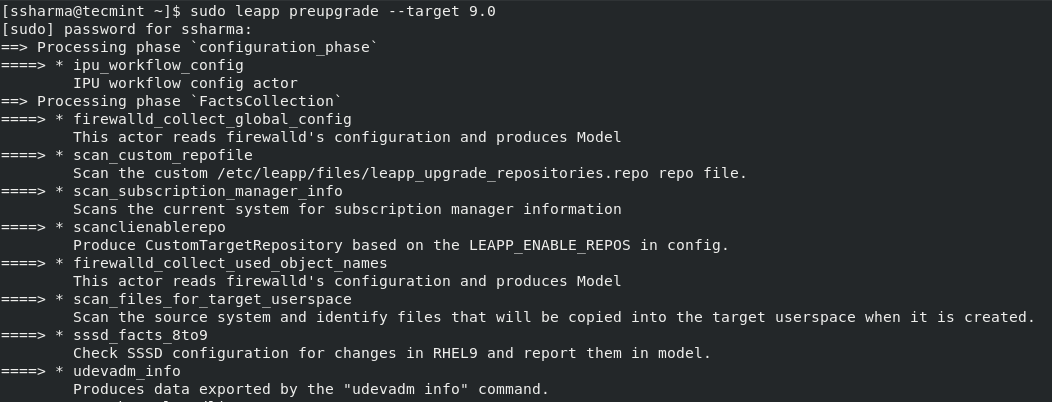 Perform RHEL Pre-upgrade