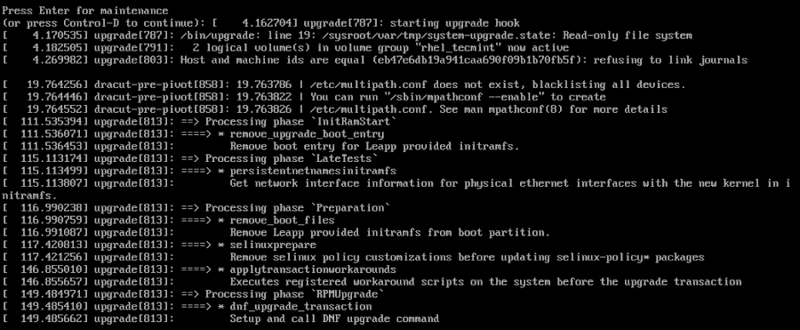 RHEL Upgrading Process