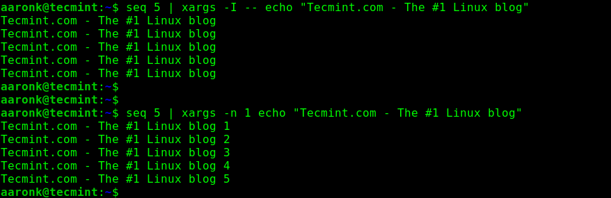 Run Command Multiple Times Using Seq