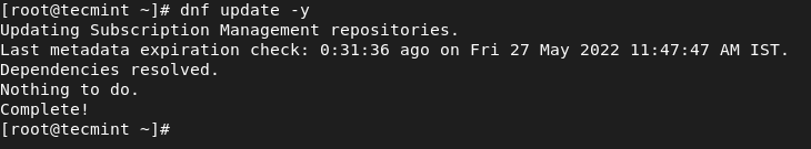 Update RHEL 9 Repositories