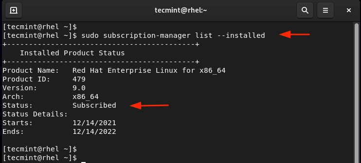 Enable Red-Hat Subscription on RHEL 9